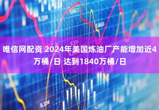 唯信网配资 2024年美国炼油厂产能增加近4万桶/日 达到1840万桶/日